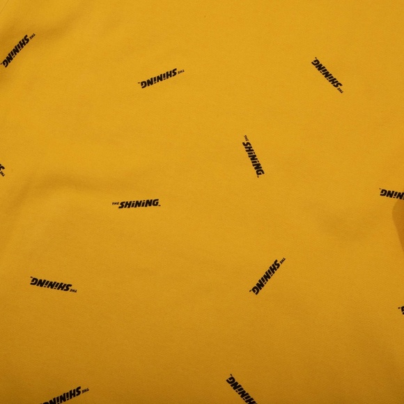 DUMBGOOD x THE SHINING Repeat Logo Yellow Pullover Hoodie Kubrick Collection - Picture 12 of 13